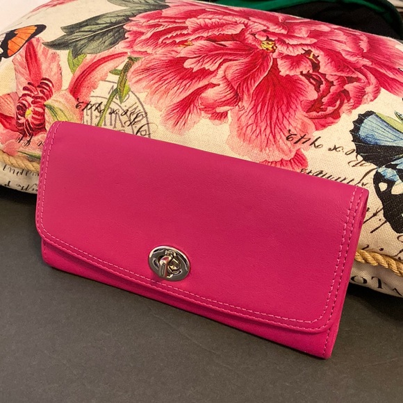 Coach Handbags - Pink slim envelope purse